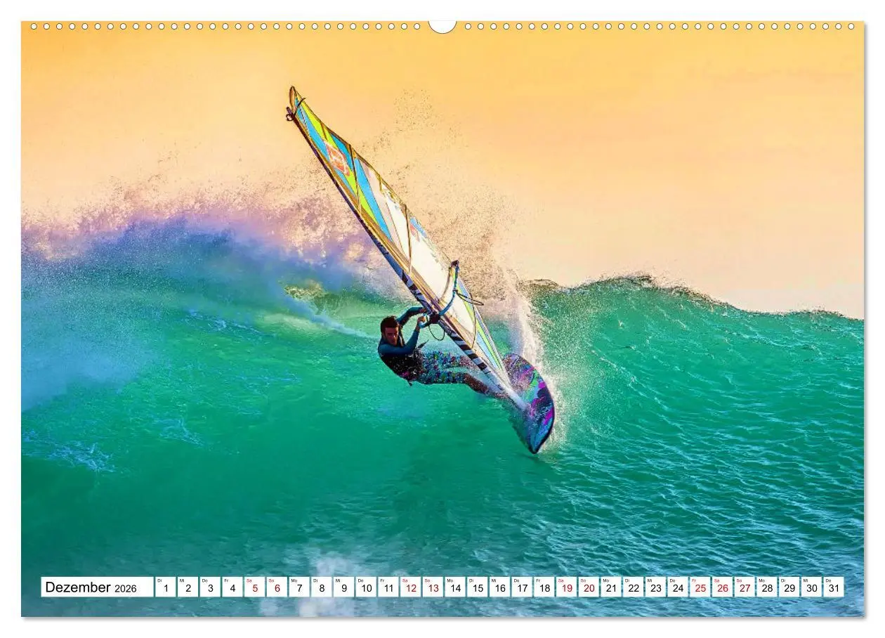 Bild: 9783457546918 | Funsport Windsurfen (Wandkalender 2026 DIN A2 quer), CALVENDO...