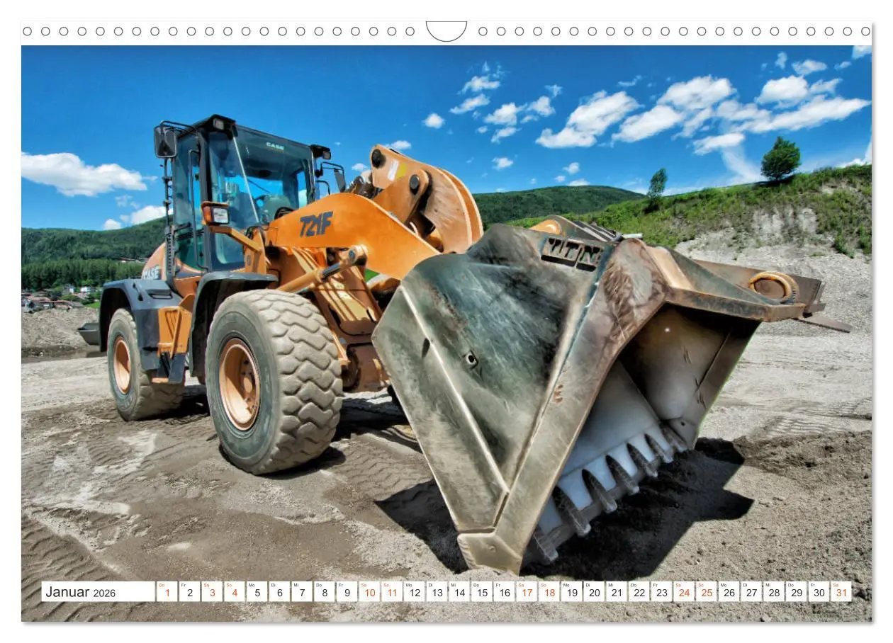 Bild: 9783457856918 | Baumaschinen - Maschinen auf der Baustelle (Wandkalender 2026 DIN...