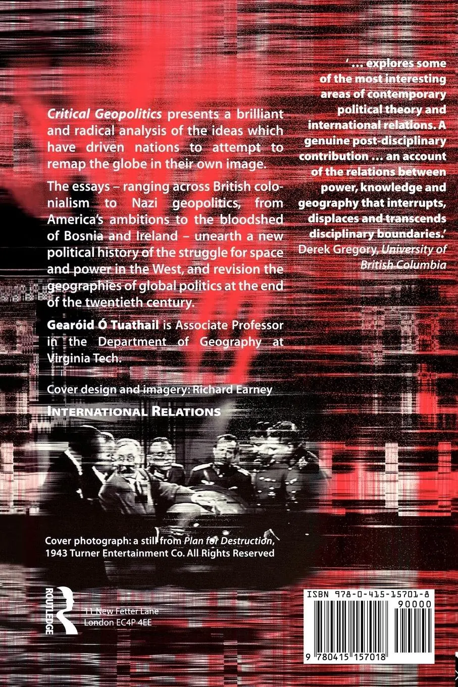 Rückseite: 9780415157018 | Critical Geopolitics | Gearóid Ó Tuathail | Taschenbuch | Englisch