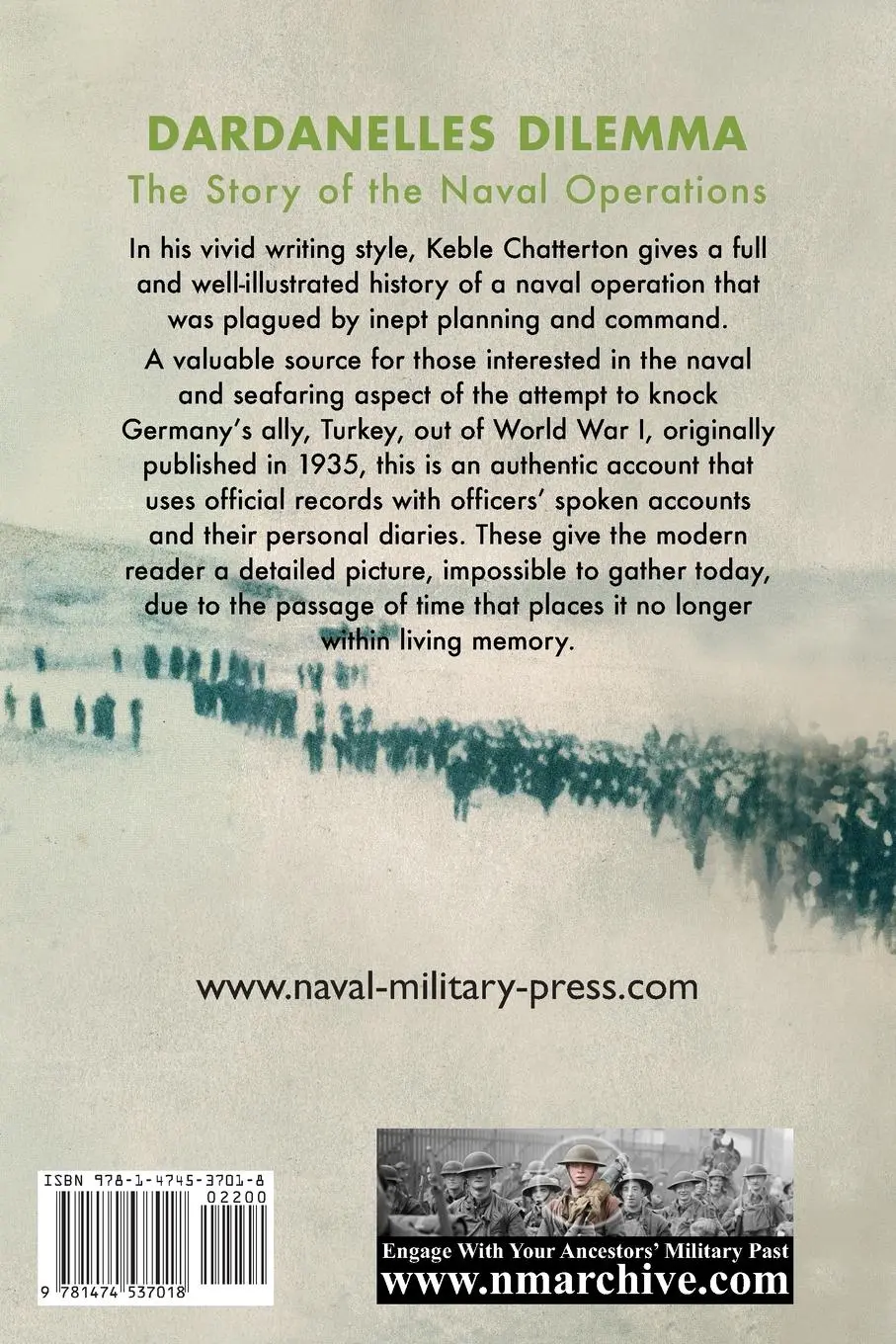 Rückseite: 9781474537018 | DARDANELLES DILEMMA | The Story of the Naval Operations | Chatterton