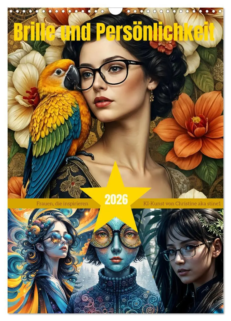 Cover: 9783457297018 | Brille und Persönlichkeit (Wandkalender 2026 DIN A3 hoch), CALVENDO...