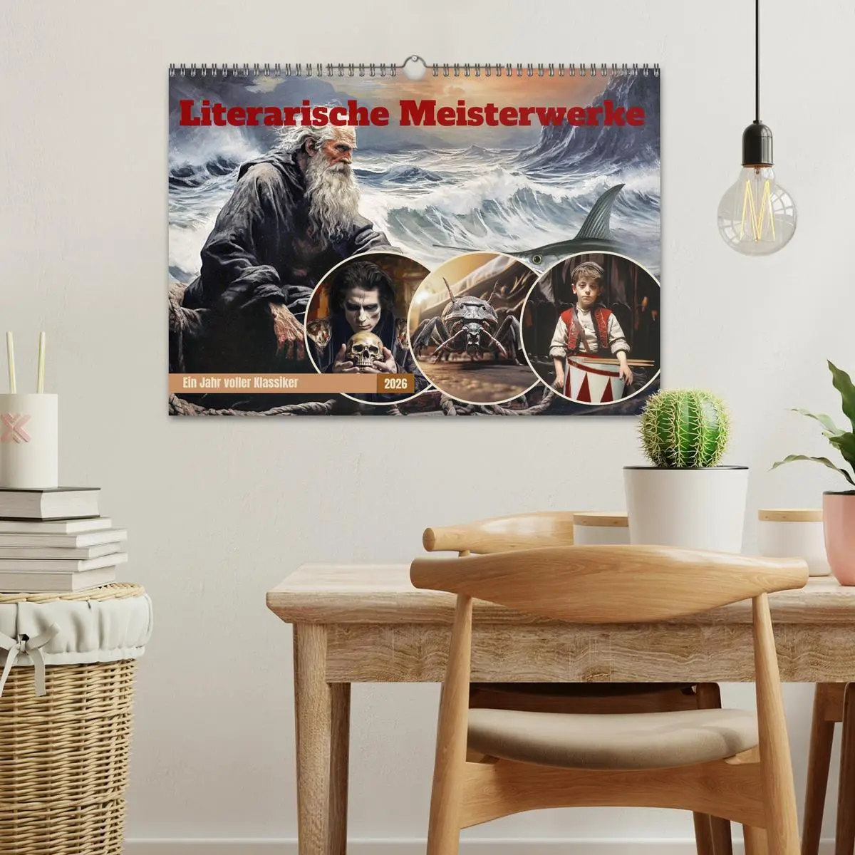 Bild: 9783457507018 | Literarische Meisterwerke (Wandkalender 2026 DIN A3 quer), CALVENDO...