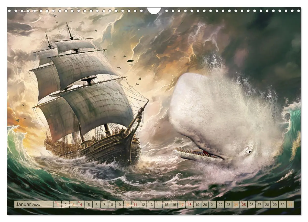 Bild: 9783457507018 | Literarische Meisterwerke (Wandkalender 2026 DIN A3 quer), CALVENDO...