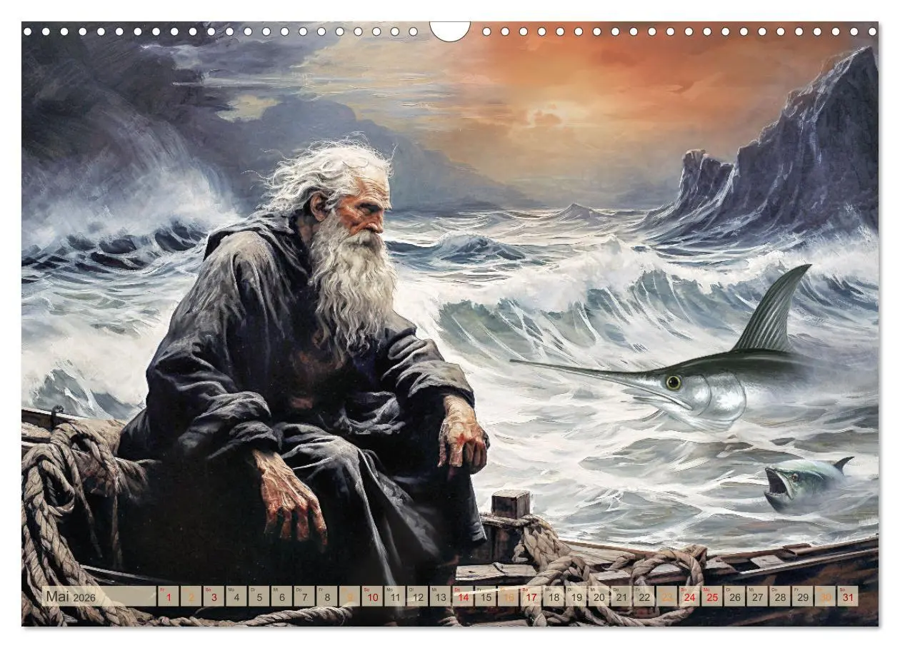 Bild: 9783457507018 | Literarische Meisterwerke (Wandkalender 2026 DIN A3 quer), CALVENDO...