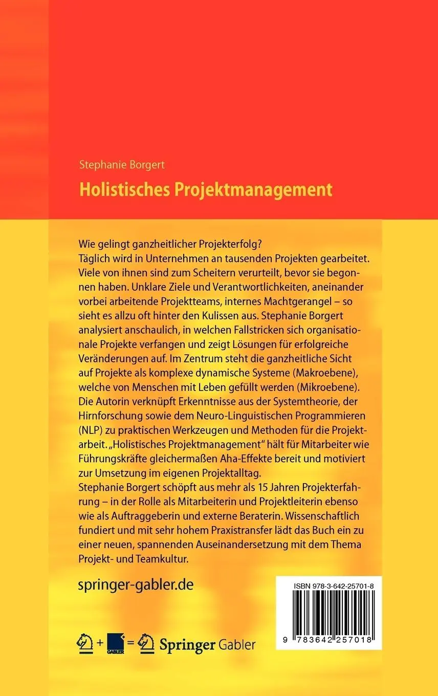 Rückseite: 9783642257018 | Holistisches Projektmanagement | Stephanie Borgert | Buch | viii