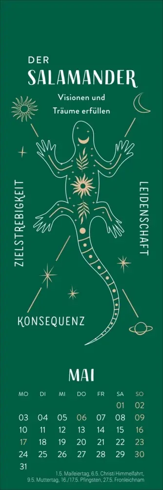 Bild: 9783756417018 | Krafttiere Lesezeichen &amp; Kalender 2027 | Kalender | Geblockt | 13 S.