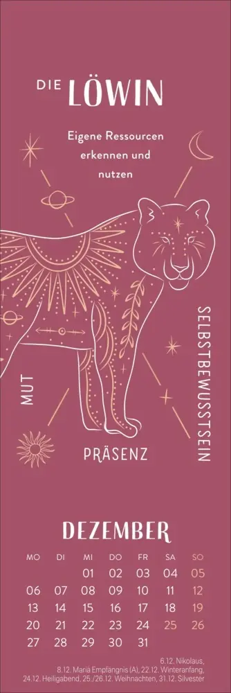 Bild: 9783756417018 | Krafttiere Lesezeichen &amp; Kalender 2027 | Kalender | Geblockt | 13 S.