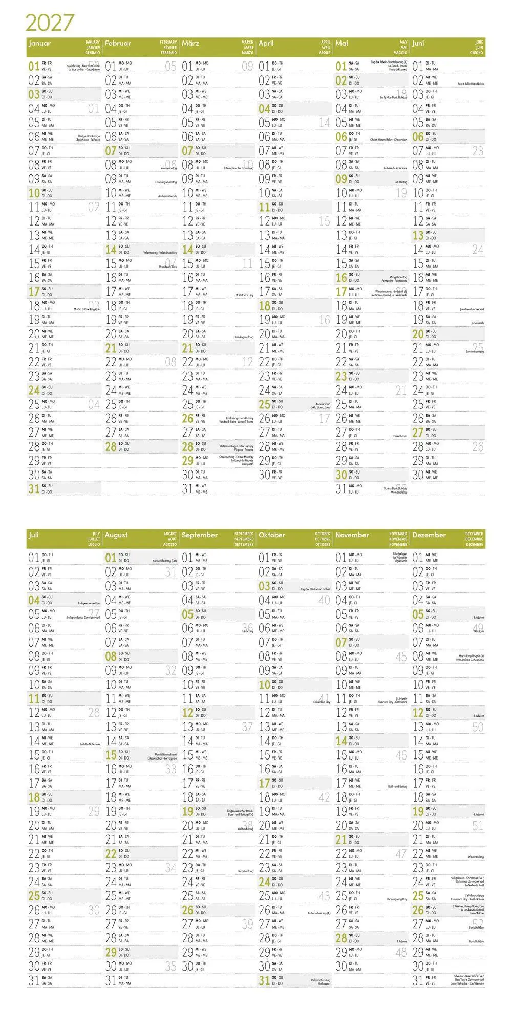 Bild: 9783838447018 | Colours of Nature Kalender 2027 - 30x30 - Art12 | GmbH | Kalender