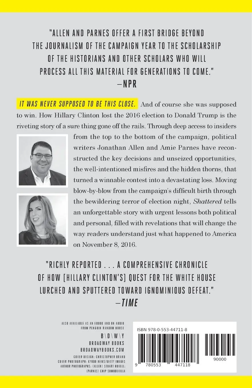 Rückseite: 9780553447118 | Shattered | Inside Hillary Clinton's Doomed Campaign | Allen (u. a.)