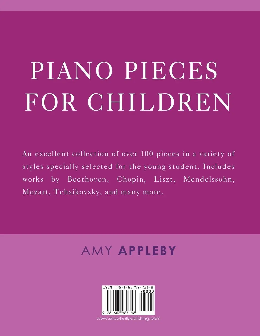 Rückseite: 9781607967118 | Piano Pieces for Young Children | Amy Appleby | Taschenbuch | Englisch