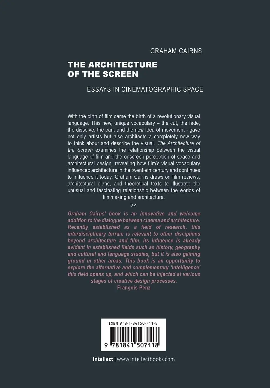 Rückseite: 9781841507118 | The Architecture of the Screen | Essays in Cinematographic Space