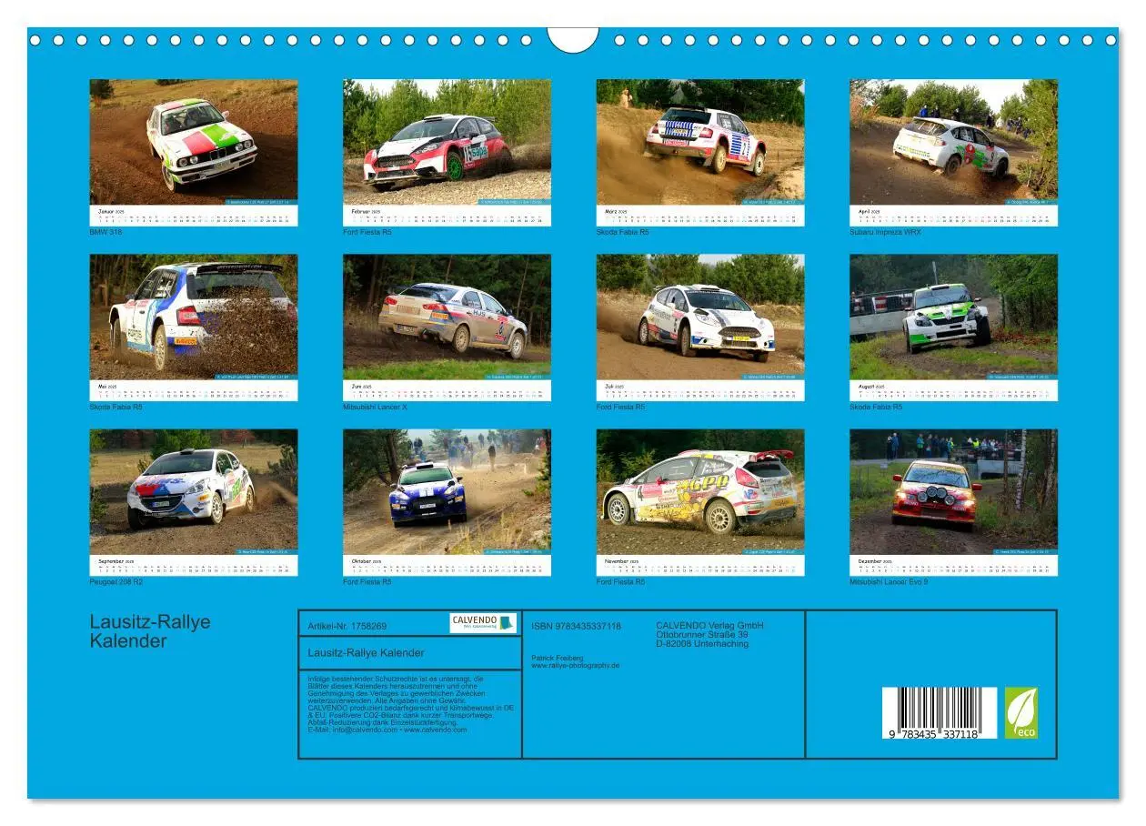 Bild: 9783435337118 | Lausitz-Rallye Kalender (Wandkalender 2025 DIN A3 quer), CALVENDO...