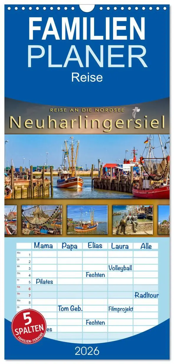 Cover: 9783516517118 | Familienplaner 2026 - Reise an die Nordsee - Neuharlingersiel mit 5...