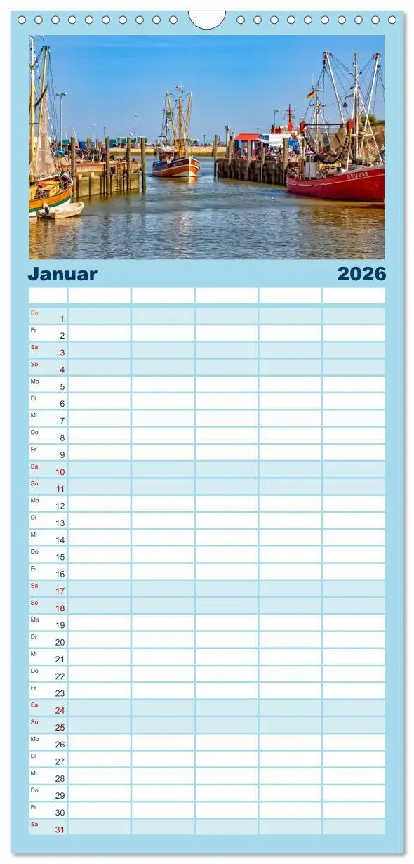 Bild: 9783516517118 | Familienplaner 2026 - Reise an die Nordsee - Neuharlingersiel mit 5...