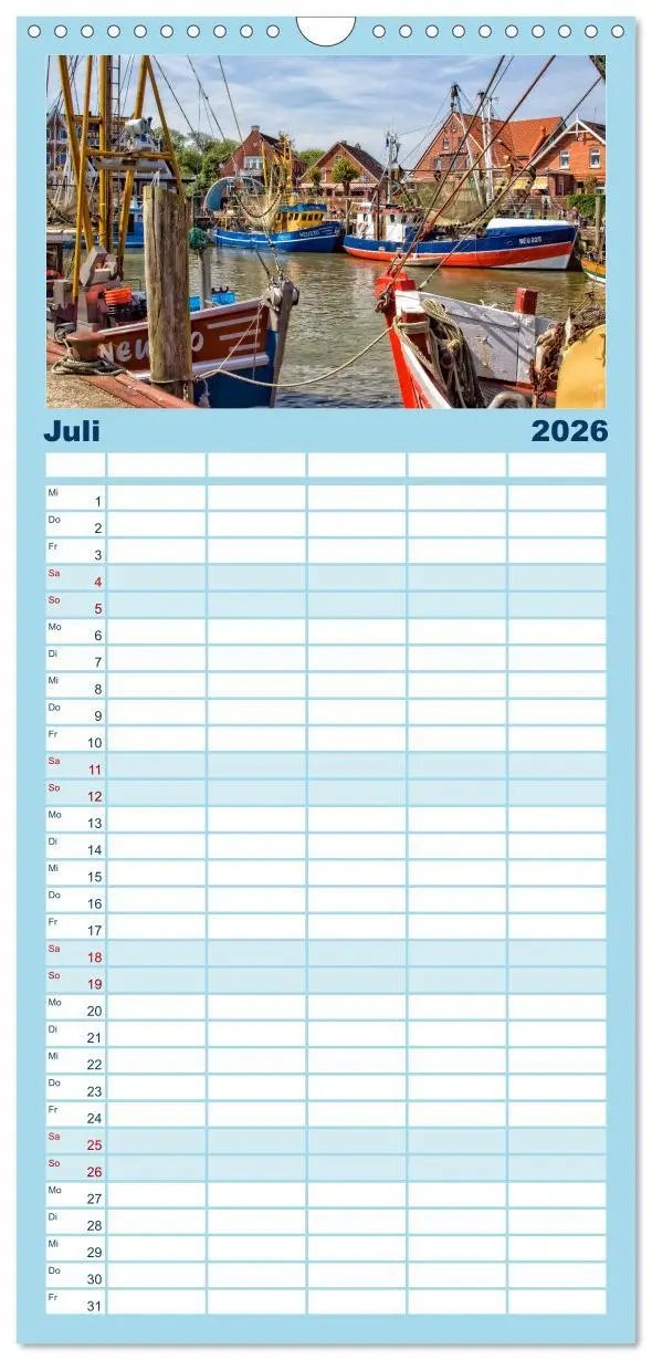 Bild: 9783516517118 | Familienplaner 2026 - Reise an die Nordsee - Neuharlingersiel mit 5...