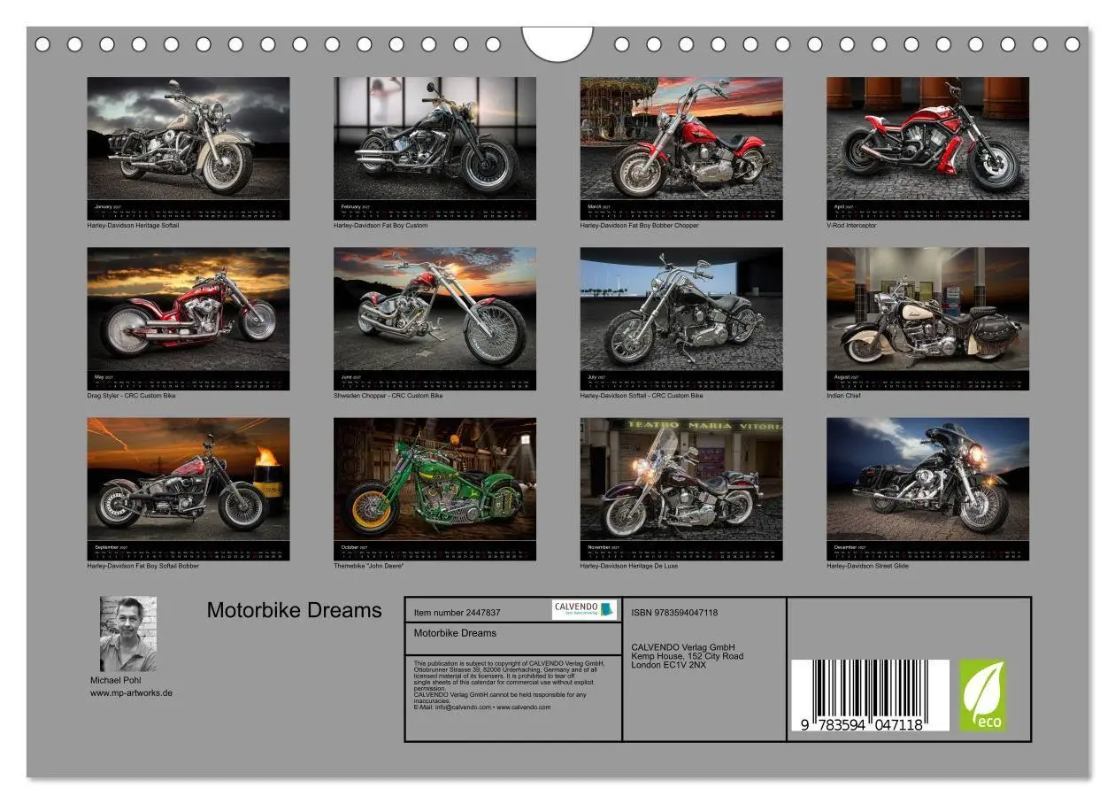 Bild: 9783594047118 | Motorbike Dreams (Wall Calendar 2027 DIN A4 landscape), CALVENDO 12...