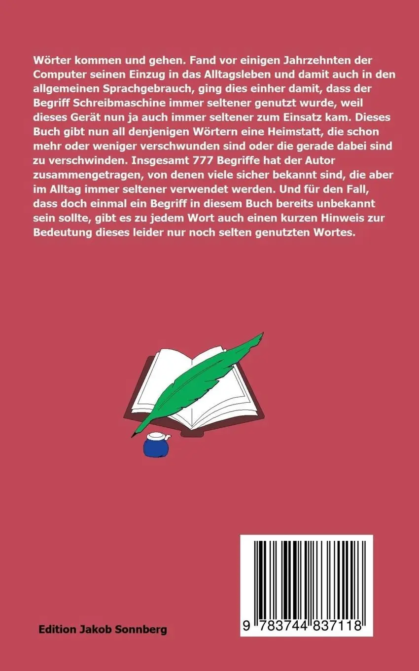Rückseite: 9783744837118 | Lexikon der verschwindenden Wörter | Karl-Heinz Heihse | Taschenbuch