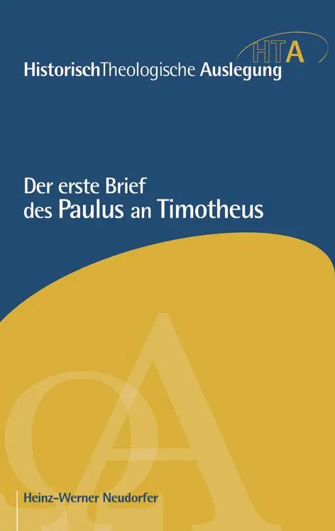 Cover: 9783417297218 | Der erste Brief des Paulus an Timotheus | Hörspiel | Neudorfer | 2004
