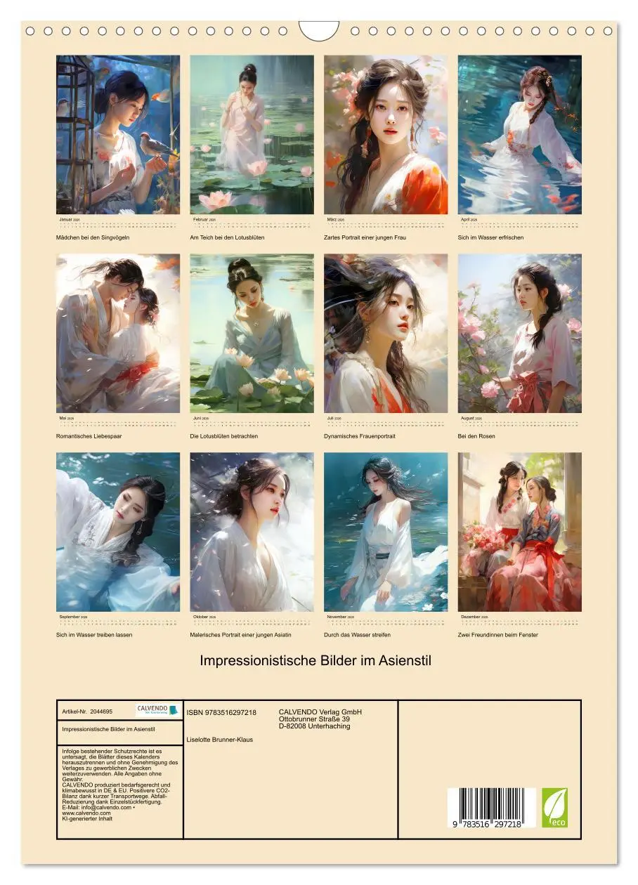 Bild: 9783516297218 | Impressionistische Bilder im Asienstil (Wandkalender 2026 DIN A3...