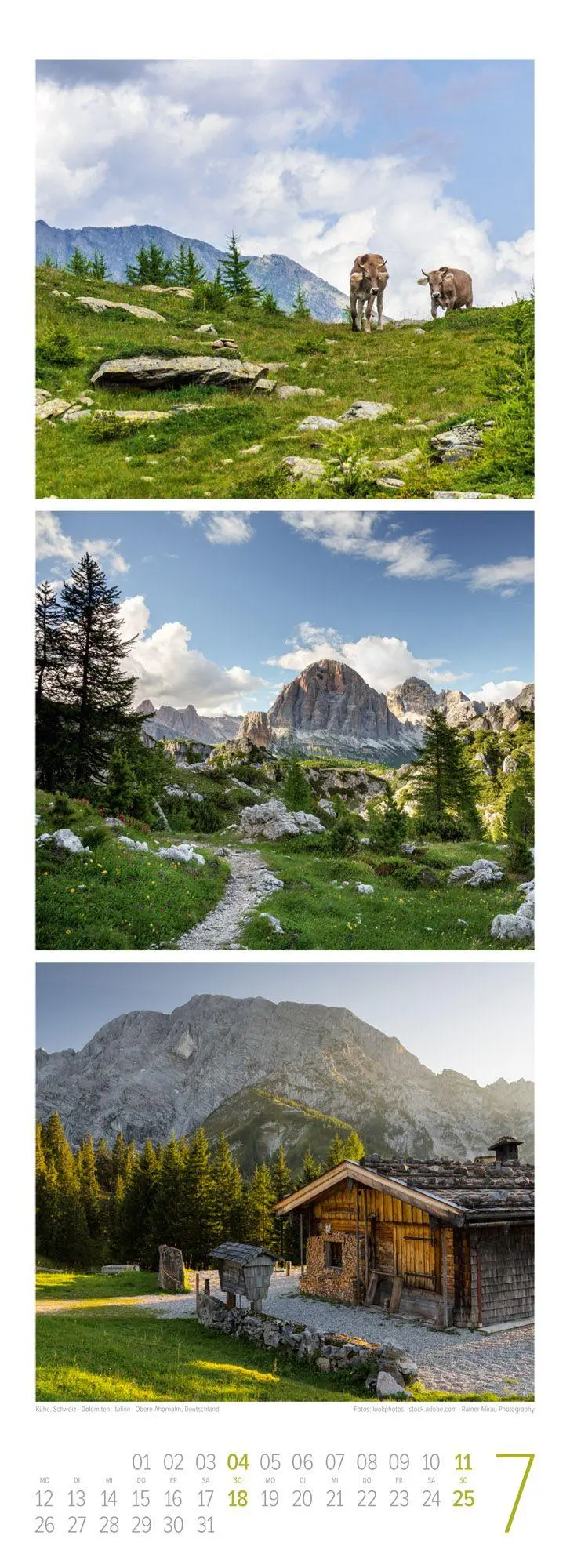 Bild: 9783838427218 | Bergzeit Triplet-Kalender 2027 | Ackermann Kunstverlag GmbH | Kalender