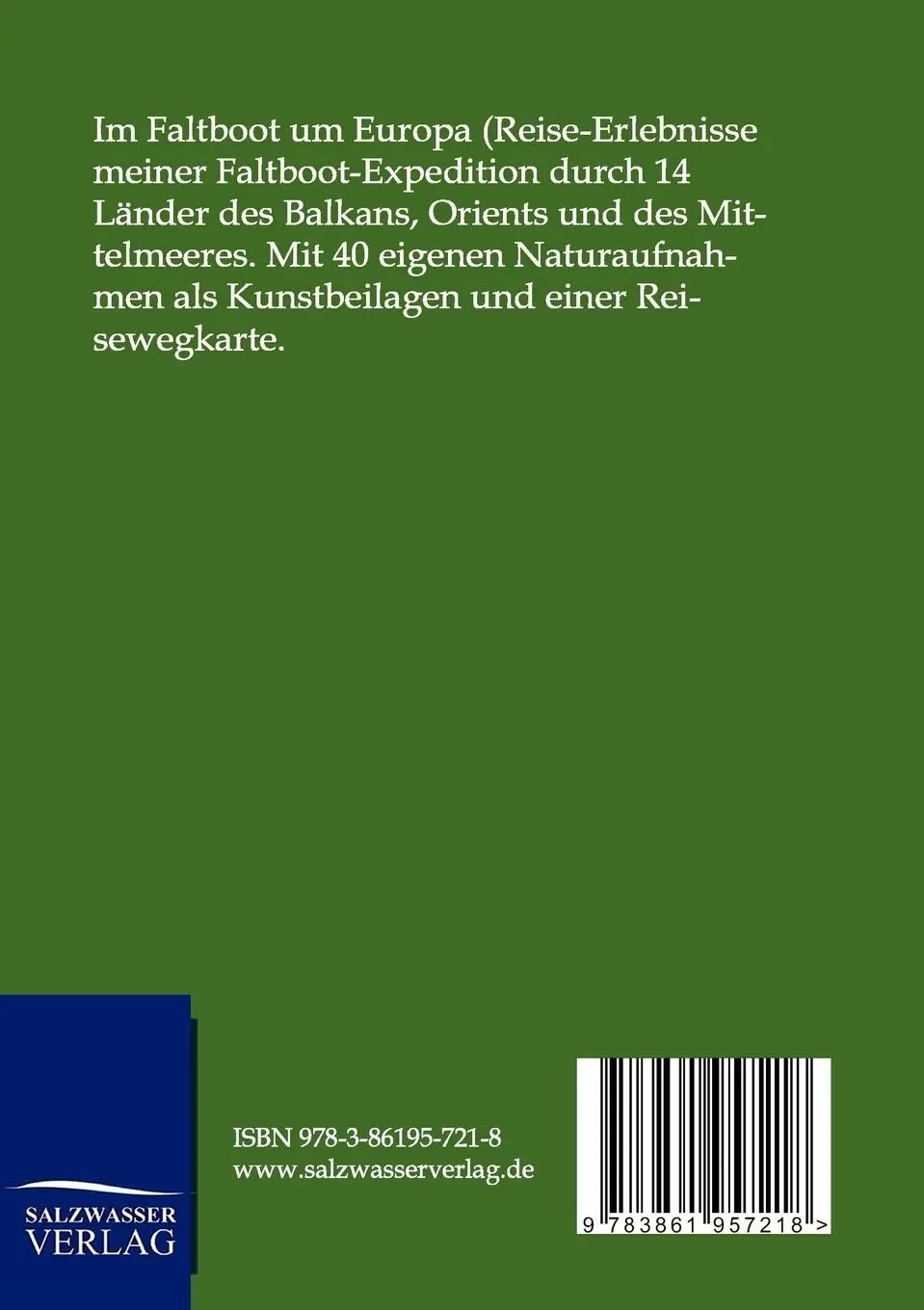 Rückseite: 9783861957218 | Im Faltboot um Europa | W. Teigelkamp | Taschenbuch | Paperback | 2011