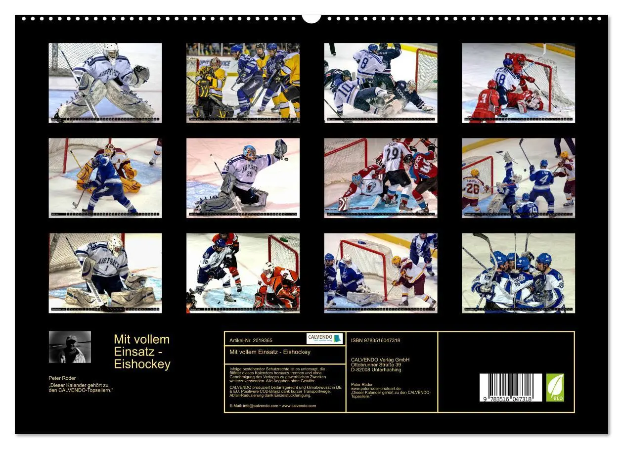 Bild: 9783516047318 | Mit vollem Einsatz - Eishockey (hochwertiger Premium Wandkalender...