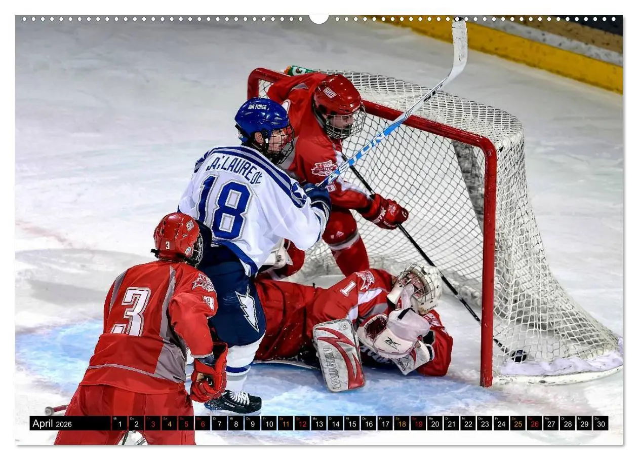 Bild: 9783516047318 | Mit vollem Einsatz - Eishockey (hochwertiger Premium Wandkalender...