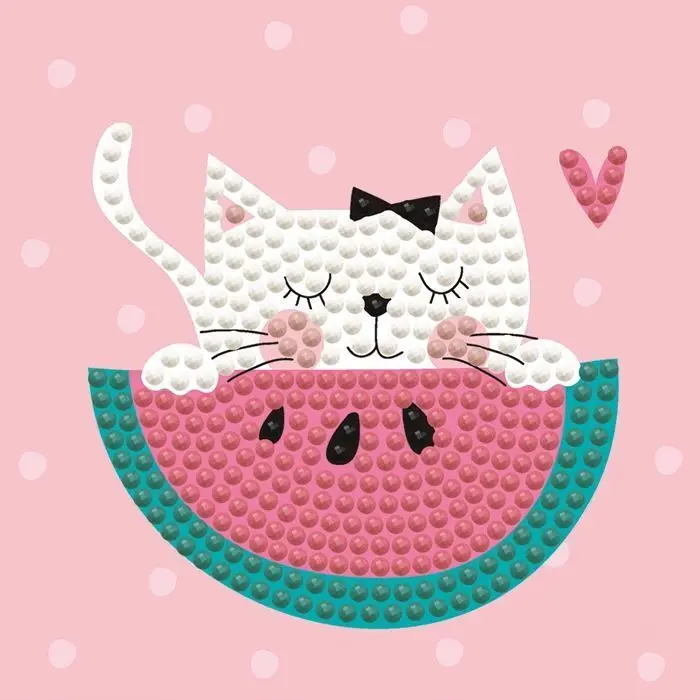 Bild: 4895225927418 | DIAMOND DOTZ - Diamond Painting Mini Wassermelone | Kit (Bastelset)