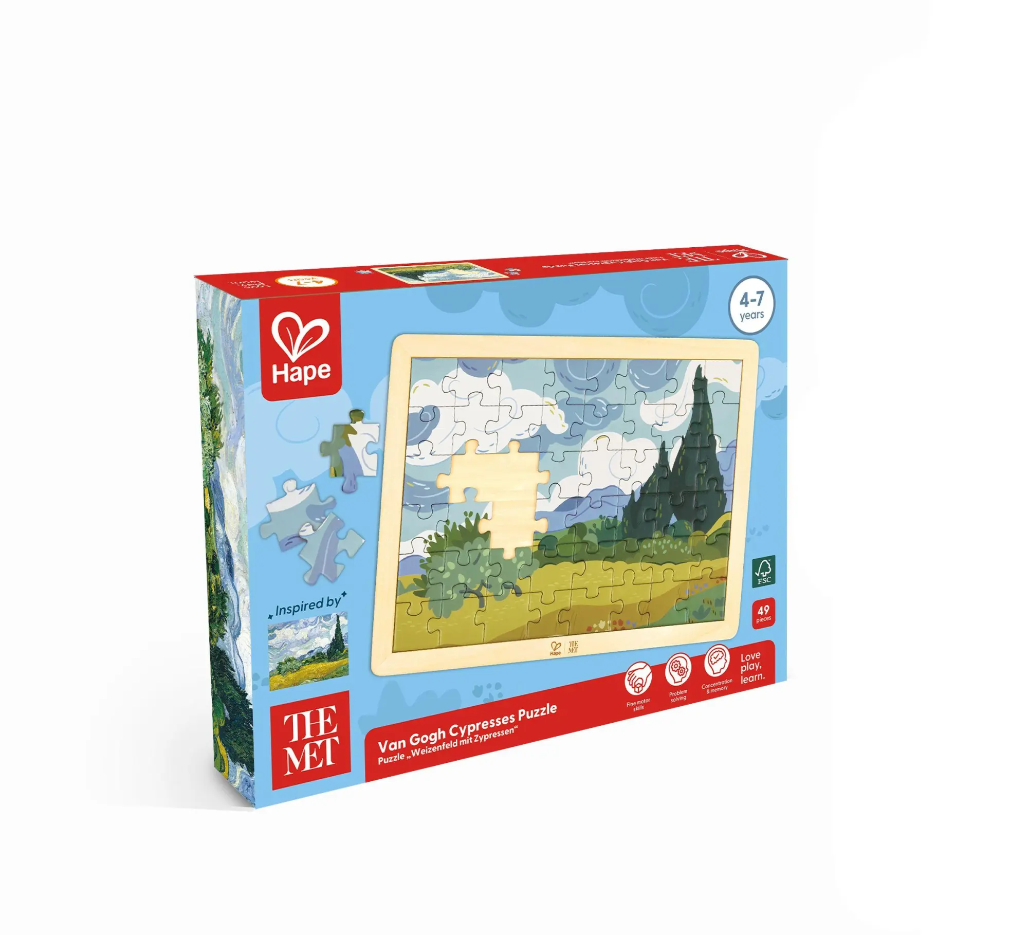 Cover: 6943478057418 | The Met: Puzzle "Weizenfeld mit Zypressen" - 48 Teile | Spiel | 2026
