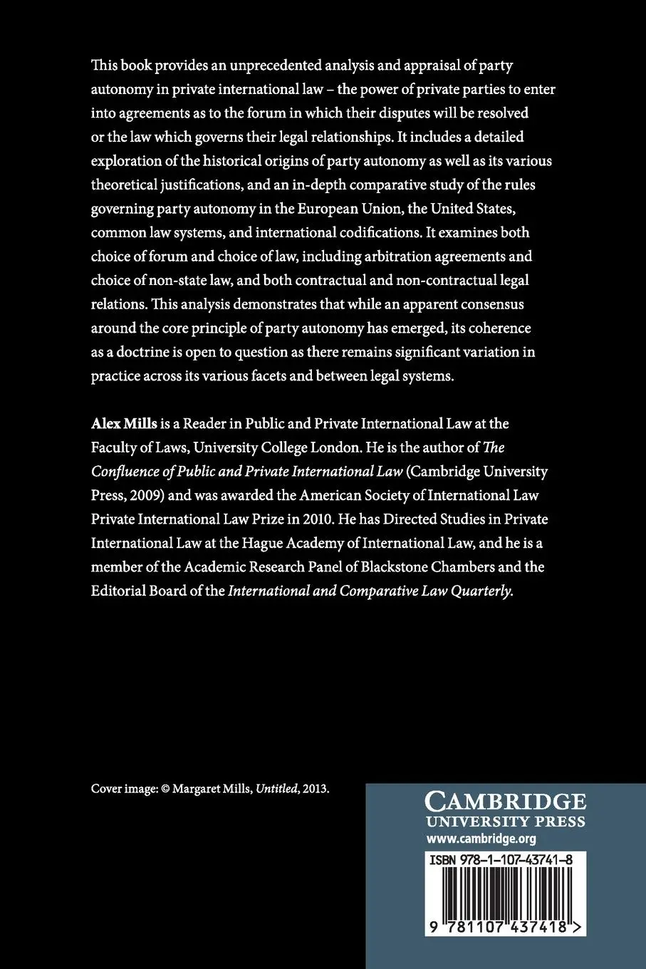 Rückseite: 9781107437418 | Party Autonomy in Private International Law | Alex Mills | Taschenbuch