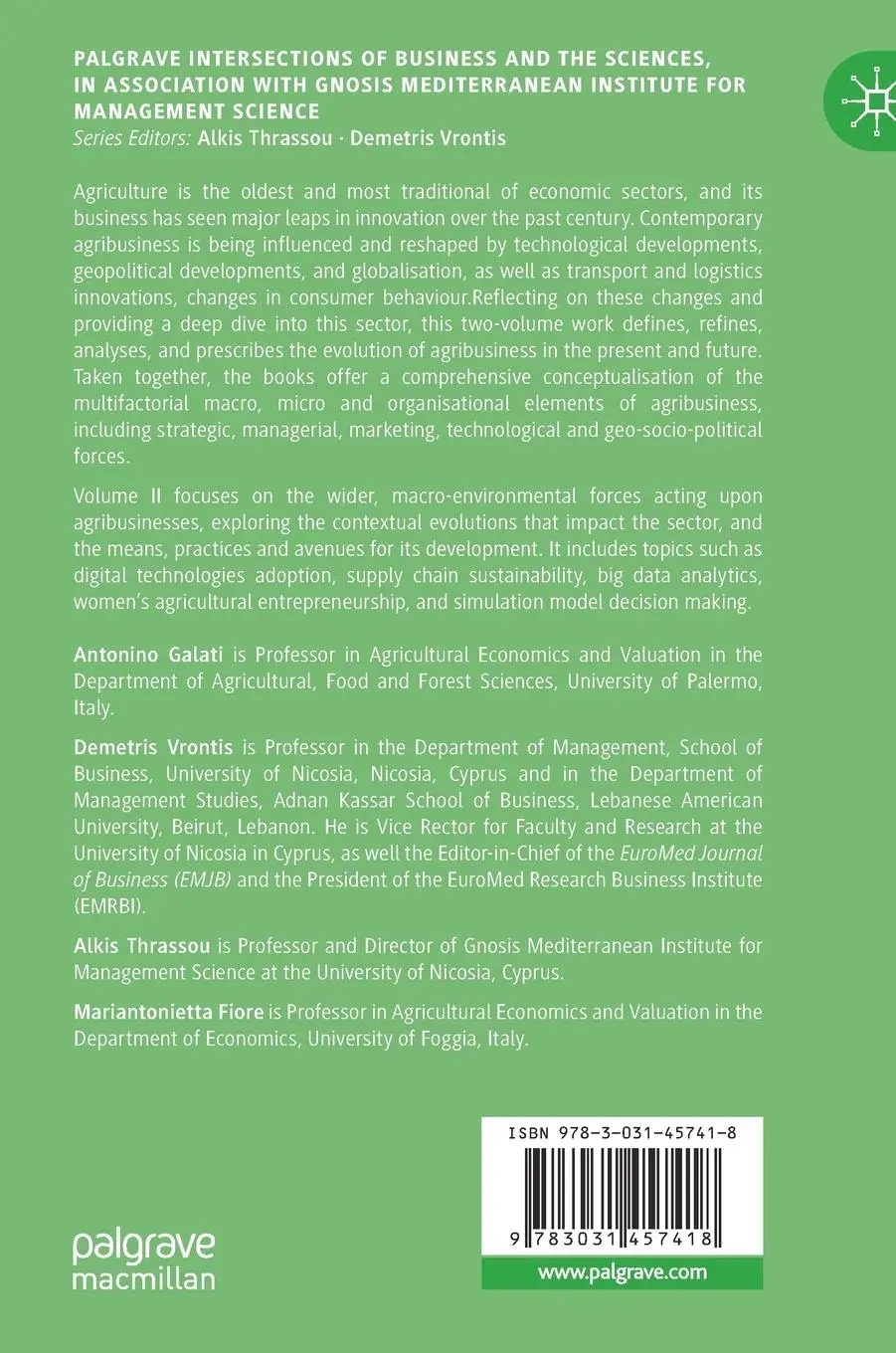 Rückseite: 9783031457418 | Agribusiness Innovation and Contextual Evolution, Volume II | Buch