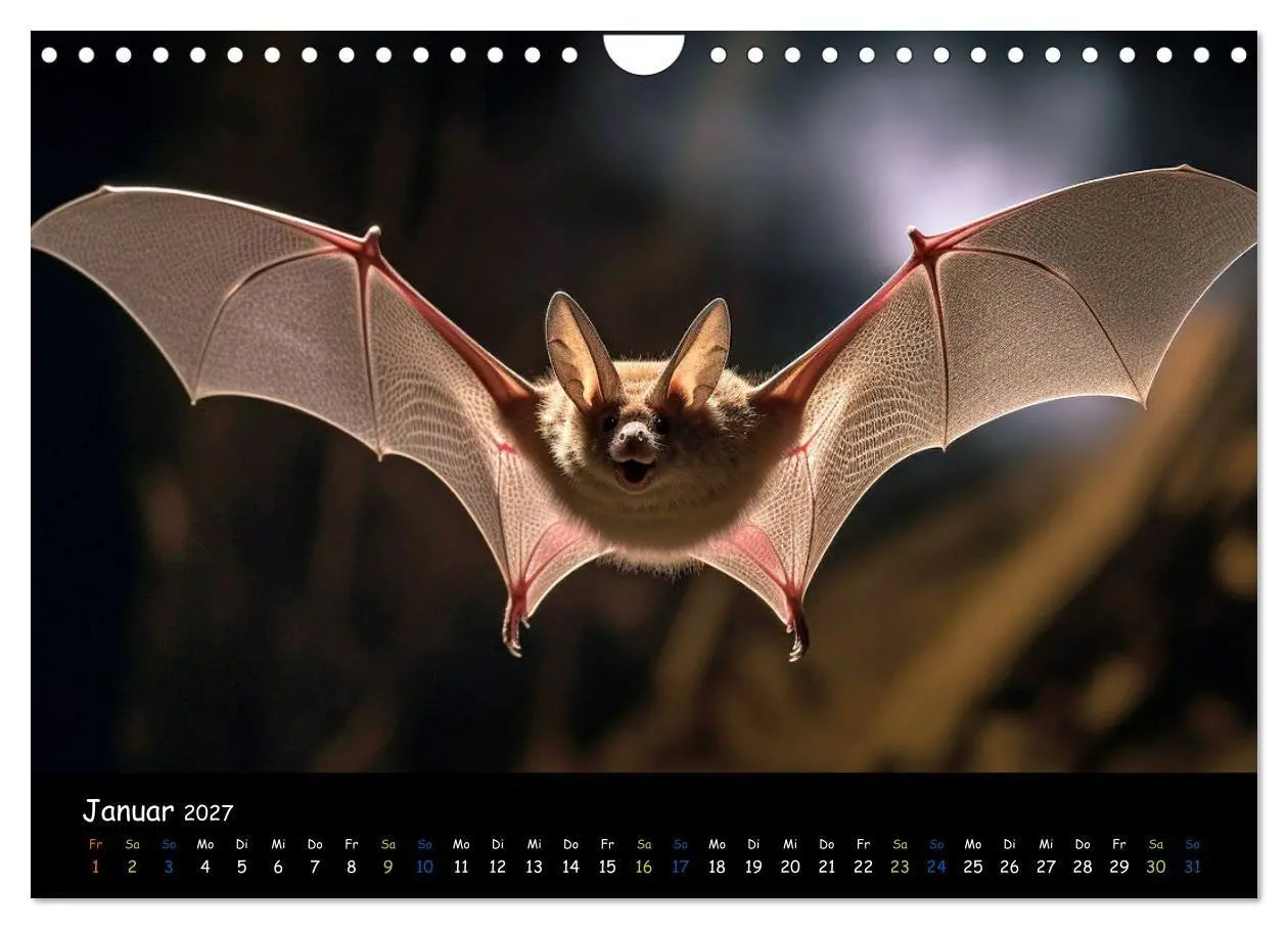 Bild: 9783569057418 | Fledermäuse - kleine Vampire (Wandkalender 2027 DIN A4 quer),...