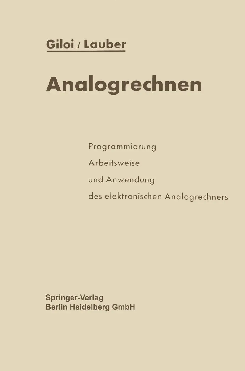 Cover: 9783642527418 | Analogrechnen | Rudolf Lauber (u. a.) | Taschenbuch | xvi | Deutsch