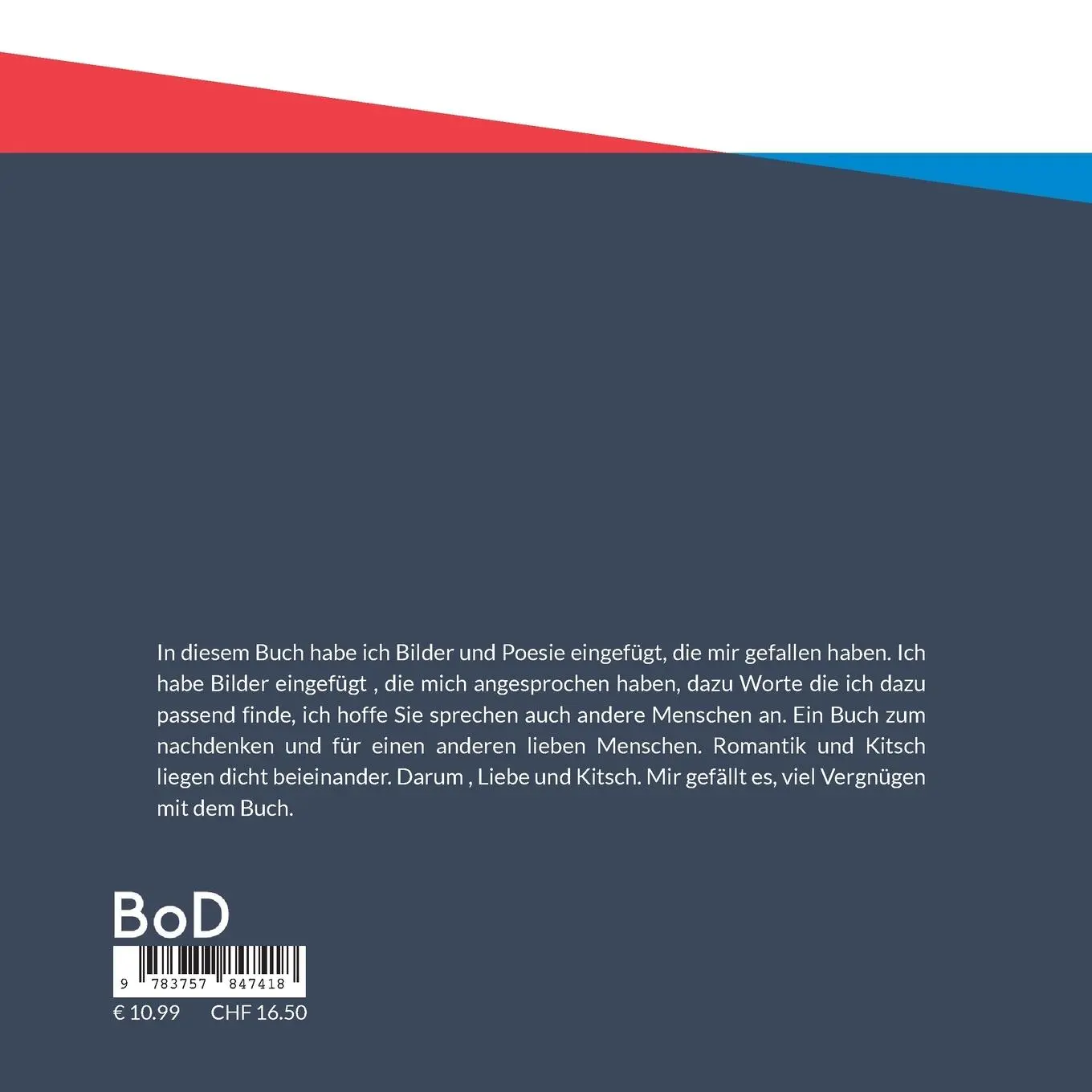 Rückseite: 9783757847418 | 52 Seiten Kitsch und Liebe | Mein Buch für mich | Frank Kralemann