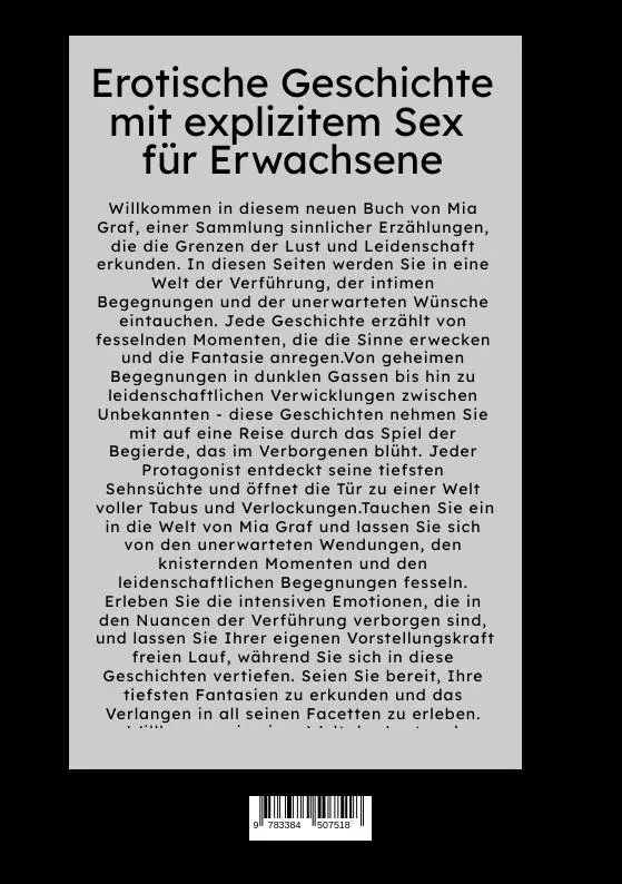 Rückseite: 9783384507518 | Mein erster Analverkehr | Mia Graf | Taschenbuch | Deutsch | 2025