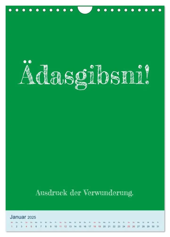 Bild: 9783435917518 | Humorvoller Mundartkalender Sachsen (Wandkalender 2025 DIN A4...