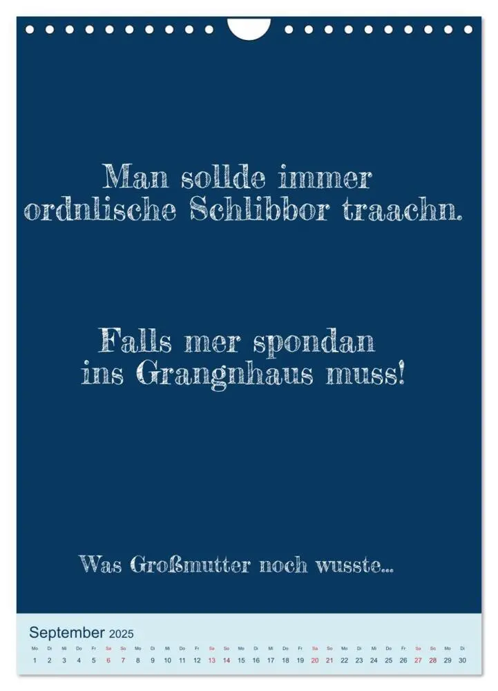 Bild: 9783435917518 | Humorvoller Mundartkalender Sachsen (Wandkalender 2025 DIN A4...