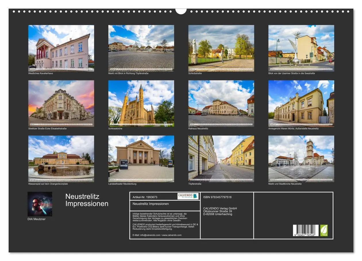 Bild: 9783457797518 | Neustrelitz Impressionen (Wandkalender 2026 DIN A2 quer), CALVENDO...