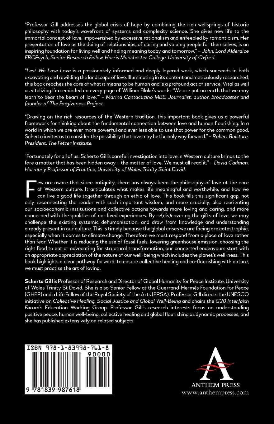 Rückseite: 9781839987618 | Lest We Lose Love | Rediscovering the Core of Western Culture | Gill