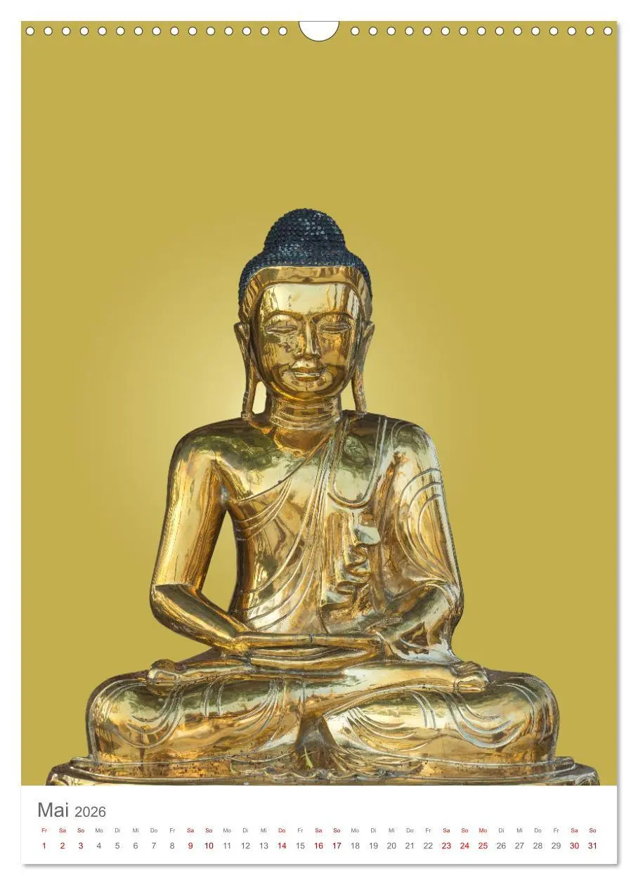 Bild: 9783516327618 | Buddha trägt Gold (Wandkalender 2026 DIN A3 hoch), CALVENDO...