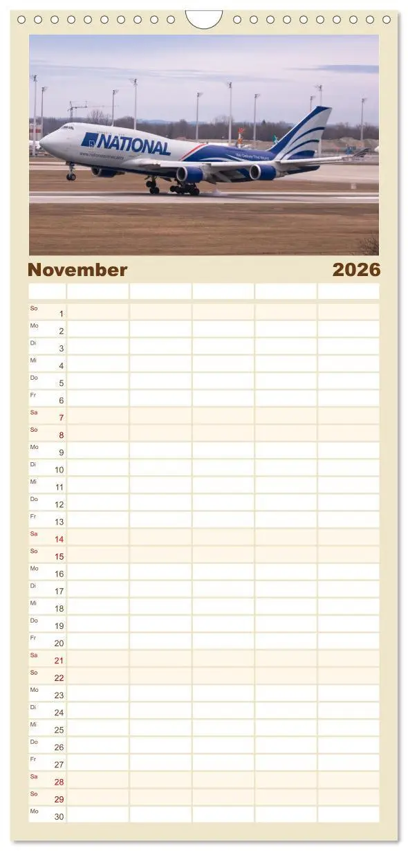 Bild: 9783516497618 | Familienplaner 2026 - Boeing 747 Kalender mit 5 Spalten...