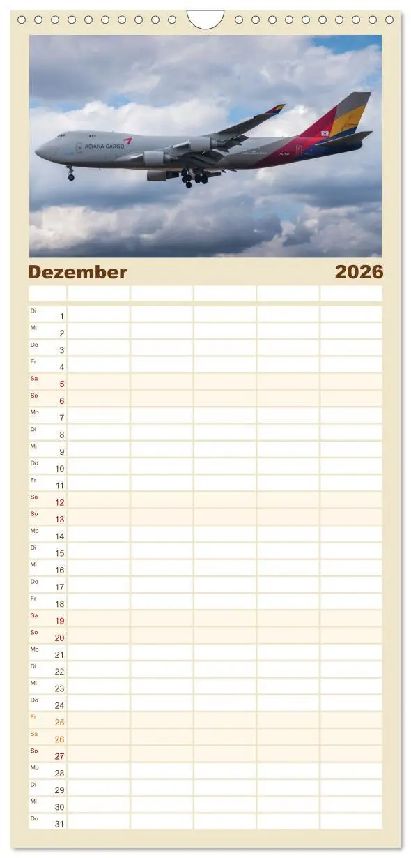 Bild: 9783516497618 | Familienplaner 2026 - Boeing 747 Kalender mit 5 Spalten...