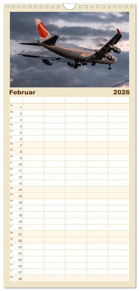 Bild: 9783516497618 | Familienplaner 2026 - Boeing 747 Kalender mit 5 Spalten...