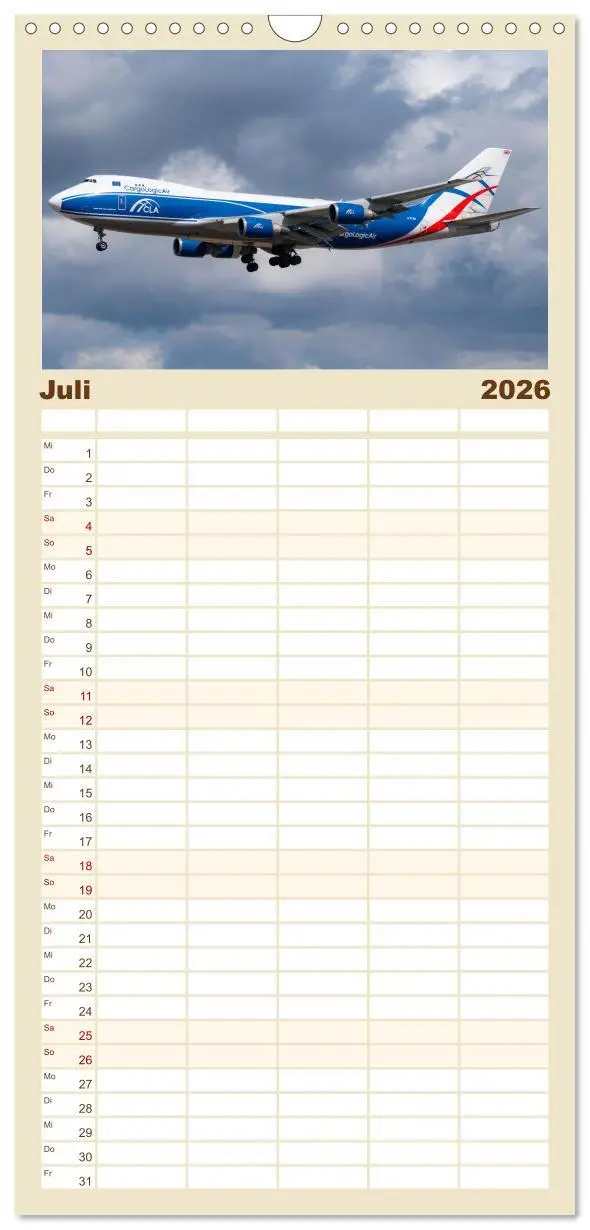 Bild: 9783516497618 | Familienplaner 2026 - Boeing 747 Kalender mit 5 Spalten...