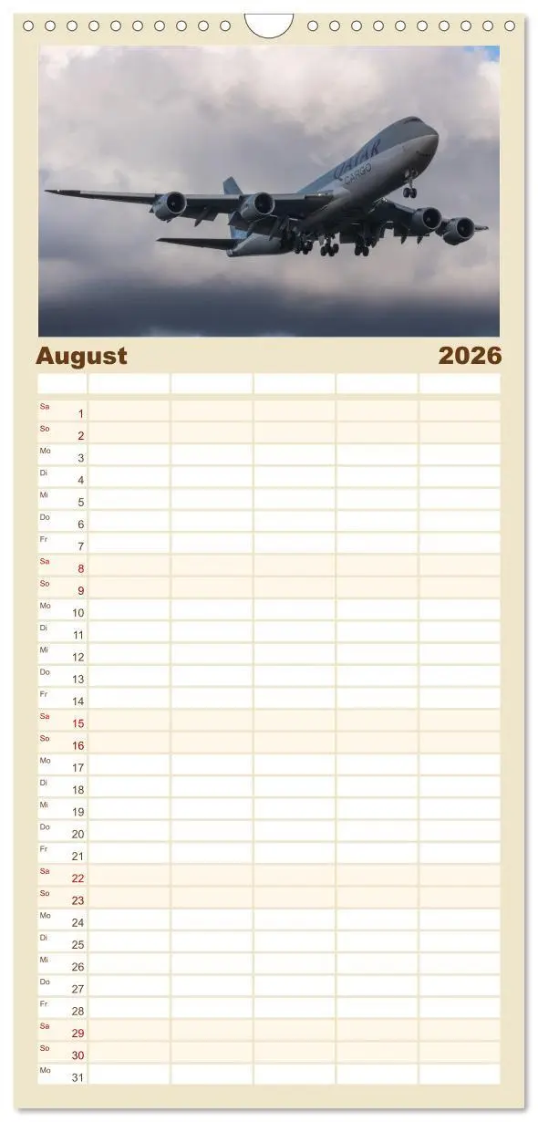 Bild: 9783516497618 | Familienplaner 2026 - Boeing 747 Kalender mit 5 Spalten...