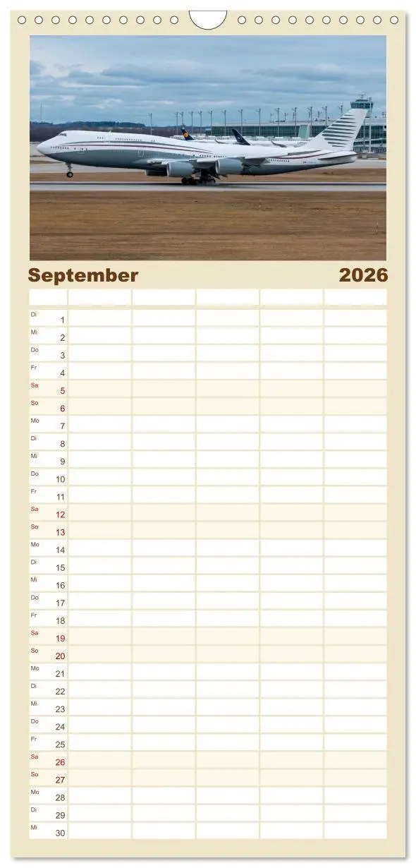 Bild: 9783516497618 | Familienplaner 2026 - Boeing 747 Kalender mit 5 Spalten...