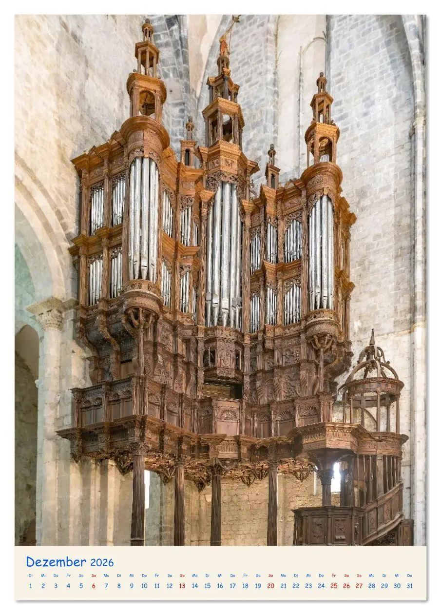 Bild: 9783516637618 | Orgel Giganten (Tischkalender 2026 DIN A5 hoch), CALVENDO...