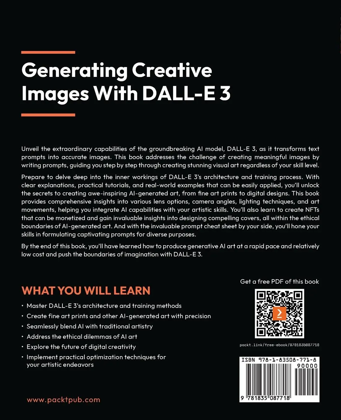 Rückseite: 9781835087718 | Generating Creative Images With DALL-E 3 | Holly Picano | Taschenbuch