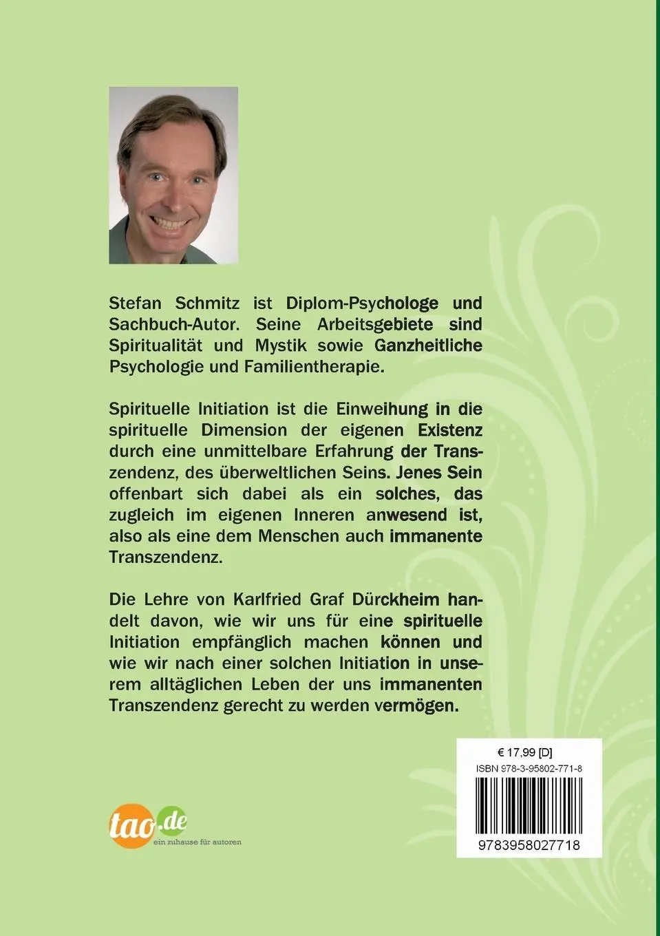 Rückseite: 9783958027718 | Spirituelle Initiation und immanente Transzendenz | Stefan Schmitz