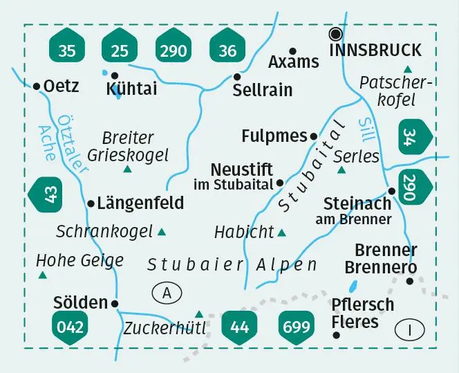 Bild: 9783991217718 | KOMPASS Wanderkarte 83 Stubaier Alpen 1:50.000 | (Land-)Karte | 2023